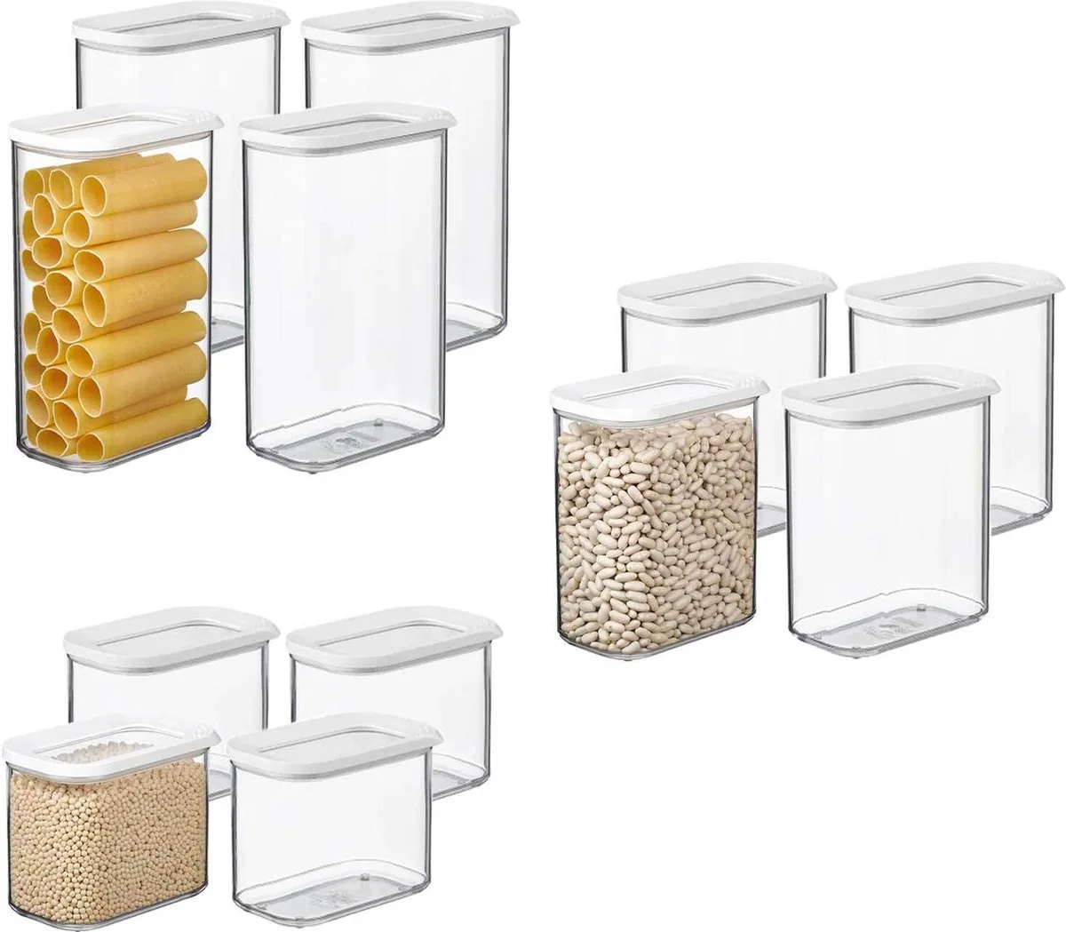 Vorratsdosen Modula Set van 12 de Mepal en Blanc – photo produit