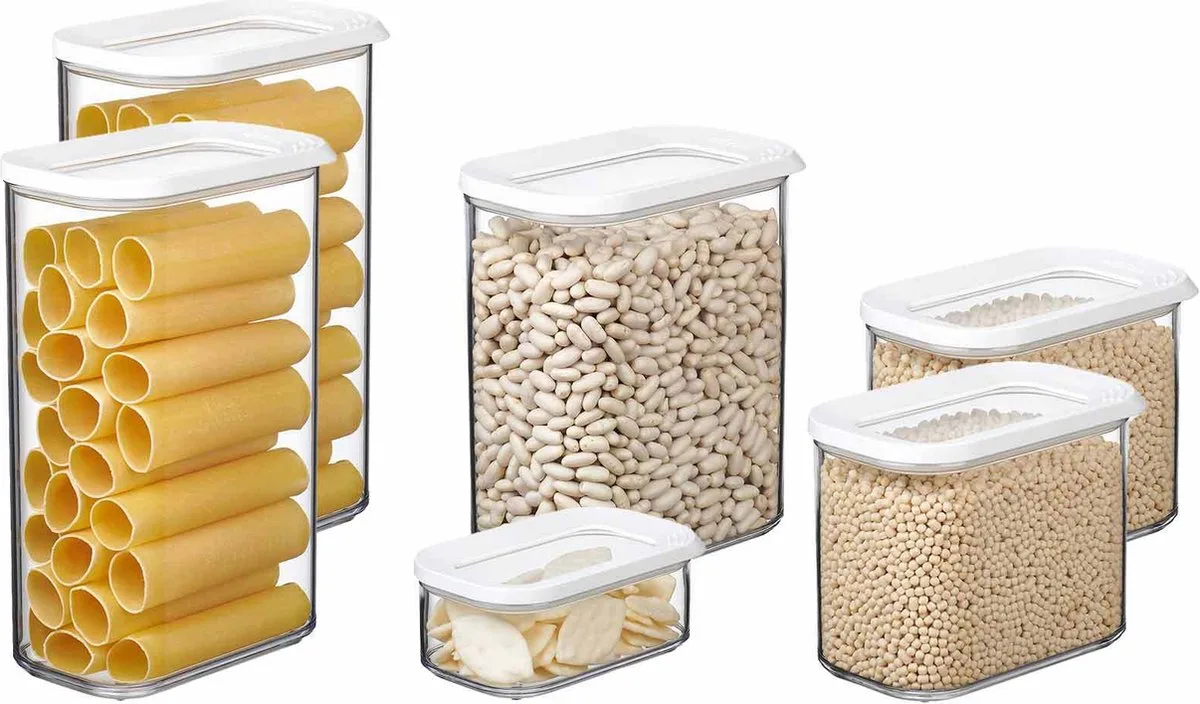 Vorratsdosen Modula Set van 6 van Mepal in Wit – productfoto