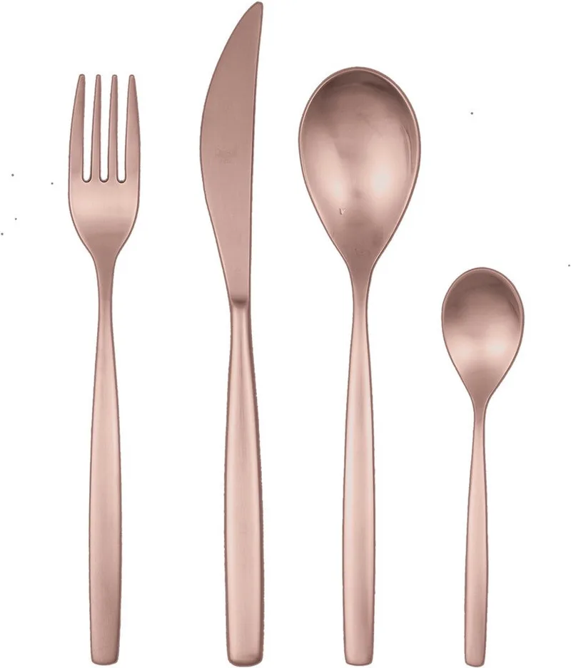 Bestekset Stiria Bronzo Ice - Gematteerd - RVS - 24-delig / 6 personen de Mepra en Bronze – photo produit