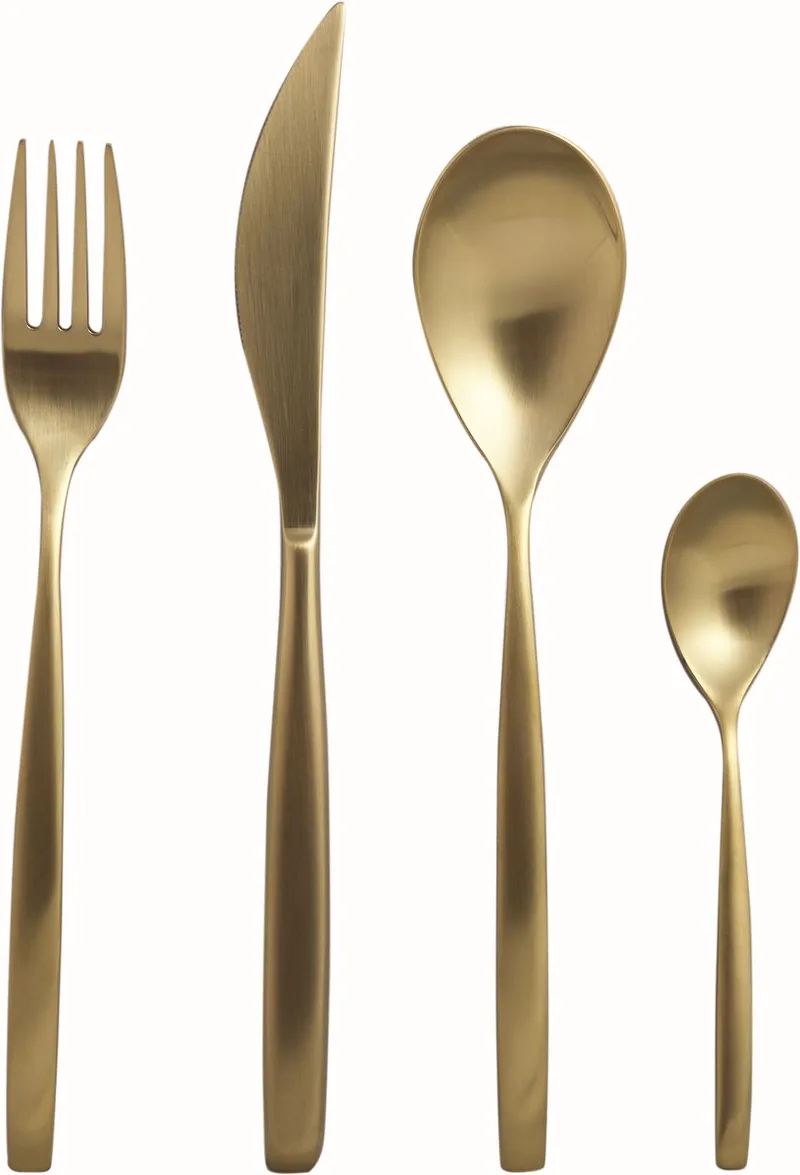Bestekset Stiria - Gematteerd - RVS - 24- delig by Mepra in Gold – product photo
