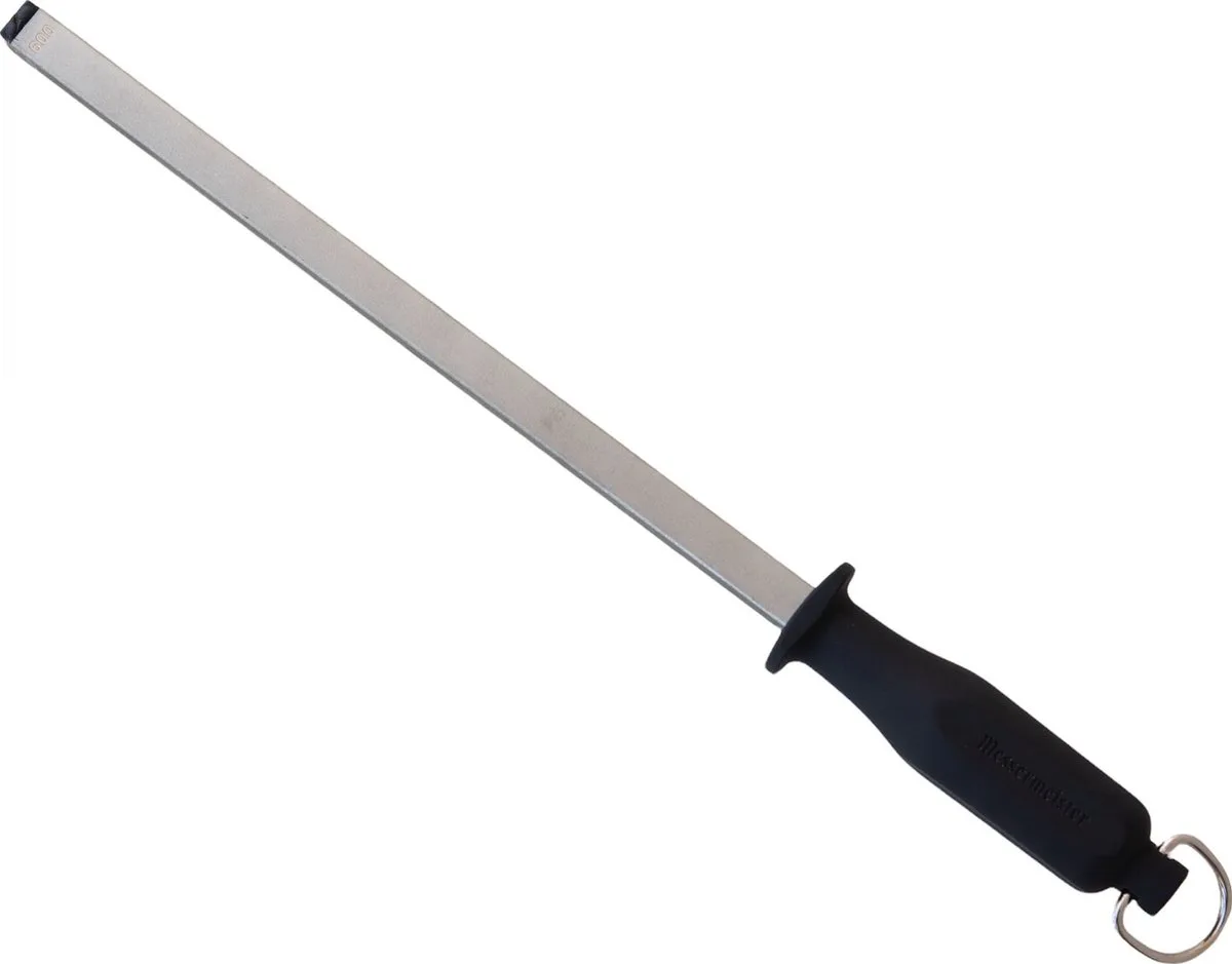 aanzetstaal 30cm - diamant van Messermeister in Zwart – productfoto