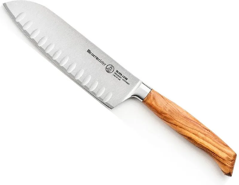 Oliva luxe santokumes 16,5cm van Messermeister in Bruin – productfoto