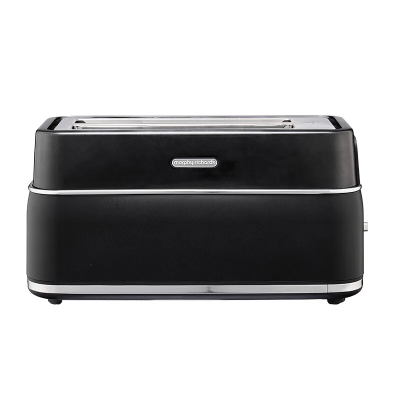 Britse Signature-serie broodrooster voor thuisgebruik voor 4 sneetjes, ontwerp met twee sleuven, antislipvoet, 1800 W, zwart, model: MUC-TSL2TB by Morphy Richards – product photo