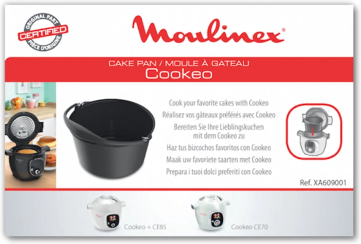 Bakvorm voor Cookeo XA609001 van Moulinex in Zwart – productfoto