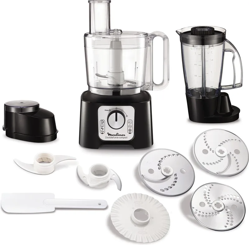 Double Force Compact FP546811 - Keukenmachine - Foodprocessor - 800W by Moulinex in Black – product photo