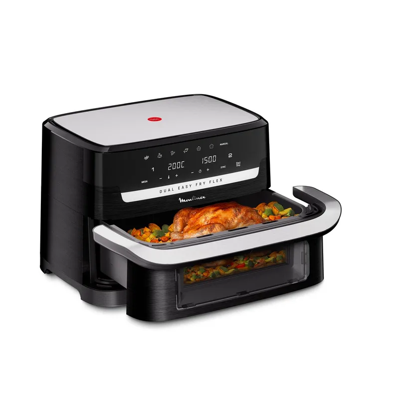 Dual Easy Fry Flex EZ9228F0 - Airfryer - 9L tot 8 personen van Moulinex in Zwart – productfoto