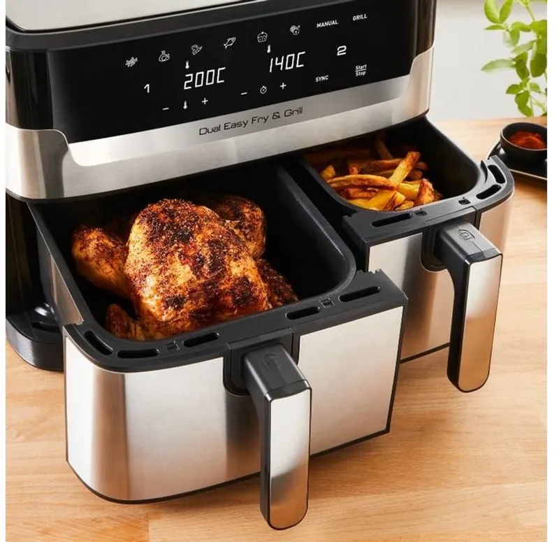 Dual Easy Fry & Grill YY5233FB - Airfryer - 8 L - 2450 Watt by Moulinex in Grey – product photo