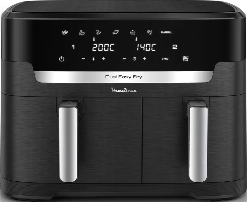 Dual Easy Fry XXL EZ9428 - Dubbele Airfryer - 11 L by Moulinex in Black – product photo