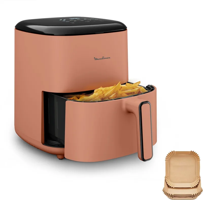Easy Fry POP EZ245TF0 – Airfryer 5L – Voor 6 personen – 10 automatische programma’s – Energiezuinig – Hetelucht friteuse från Moulinex i Terracotta – produktbild