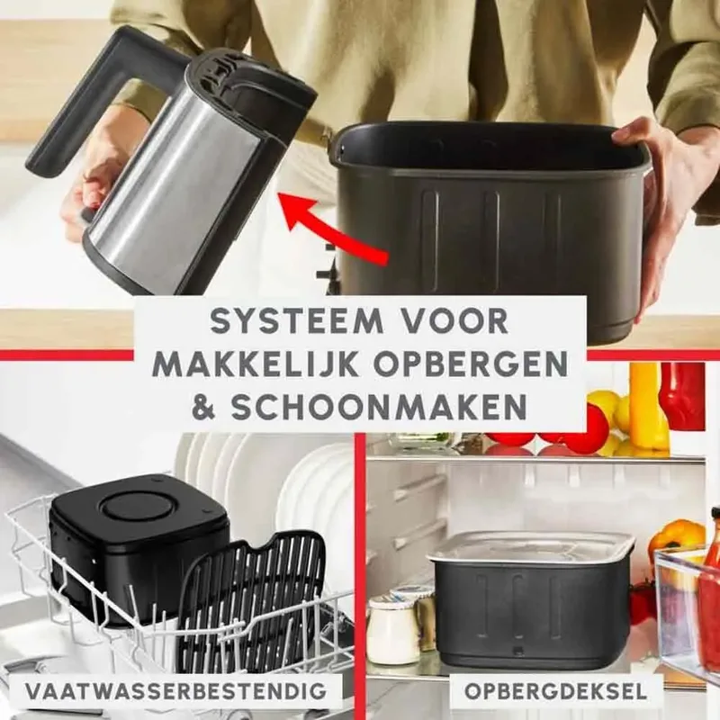 Easy Fry Silence EZ552DF0 - Airfryer - Tot 6 personen - 5 L by Moulinex in Black – product photo 4 of 6