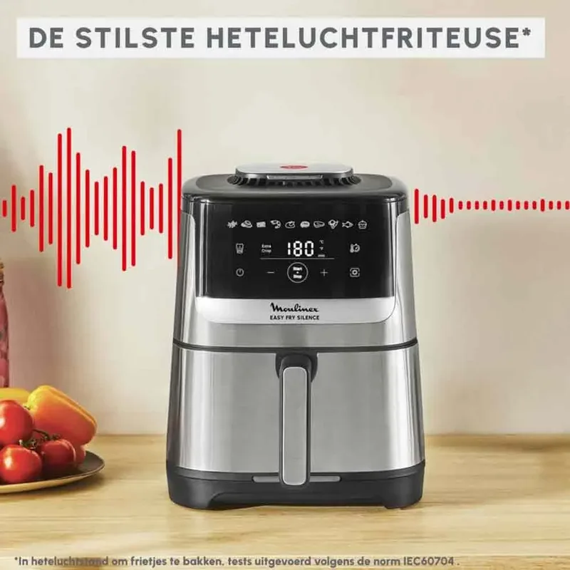 Easy Fry Silence EZ552DF0 - Airfryer - Tot 6 personen - 5 L by Moulinex in Black – product photo 3 of 6