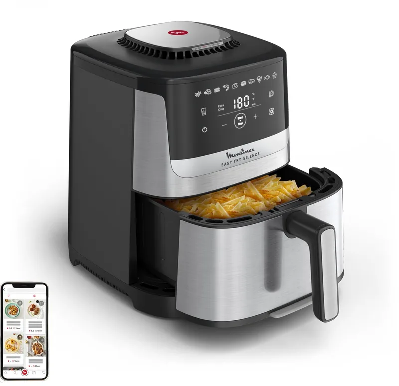 Easy Fry Silence EZ552DF0 - Airfryer - Tot 6 personen - 5 L de Moulinex en Noir – photo produit