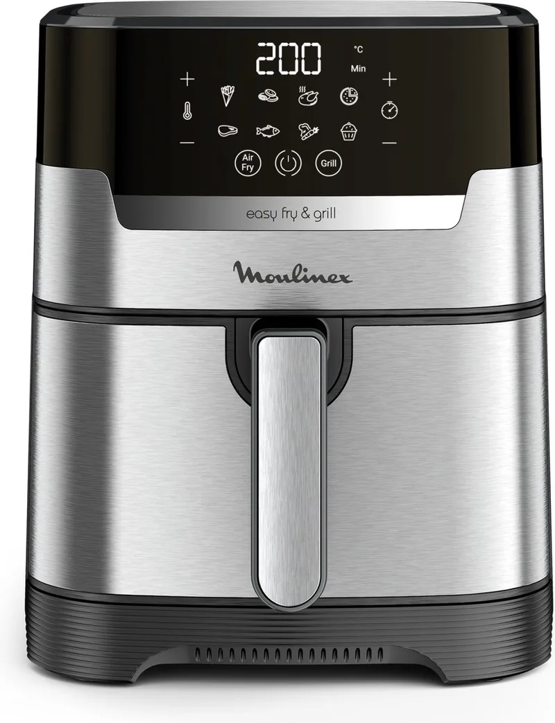 EZ505D10 friteuse Enkel 4,2 l Vrijstaand 1400 W Heteluchtfriteuse de Moulinex en Roestvrijstaal – photo produit