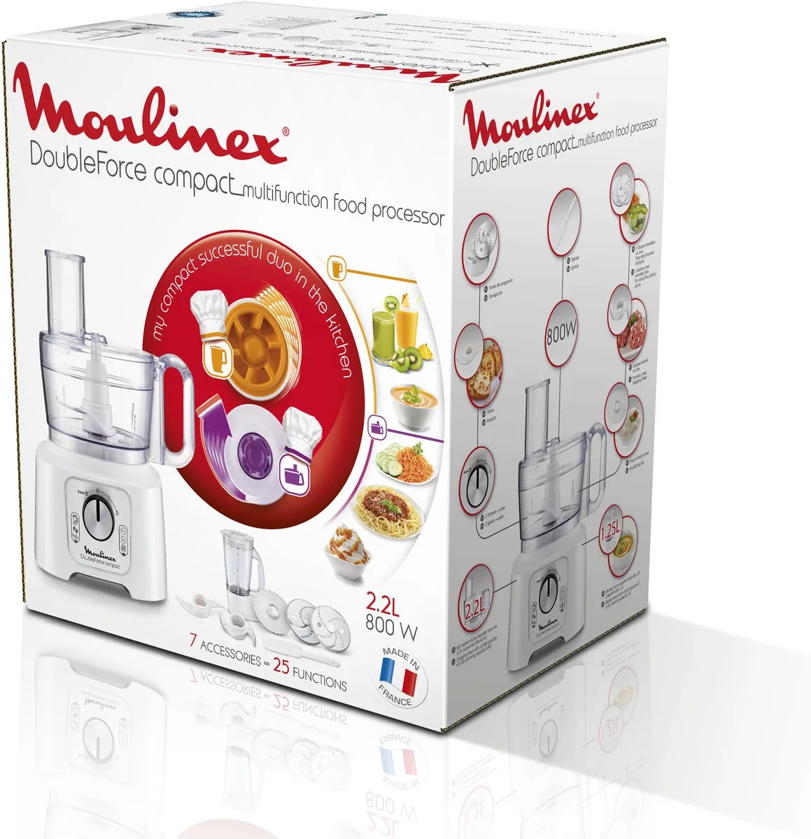 FP5441 keukenmachine 800 W 2,2 l Zilver, Grijs de Moulinex en Blanc – photo produit
