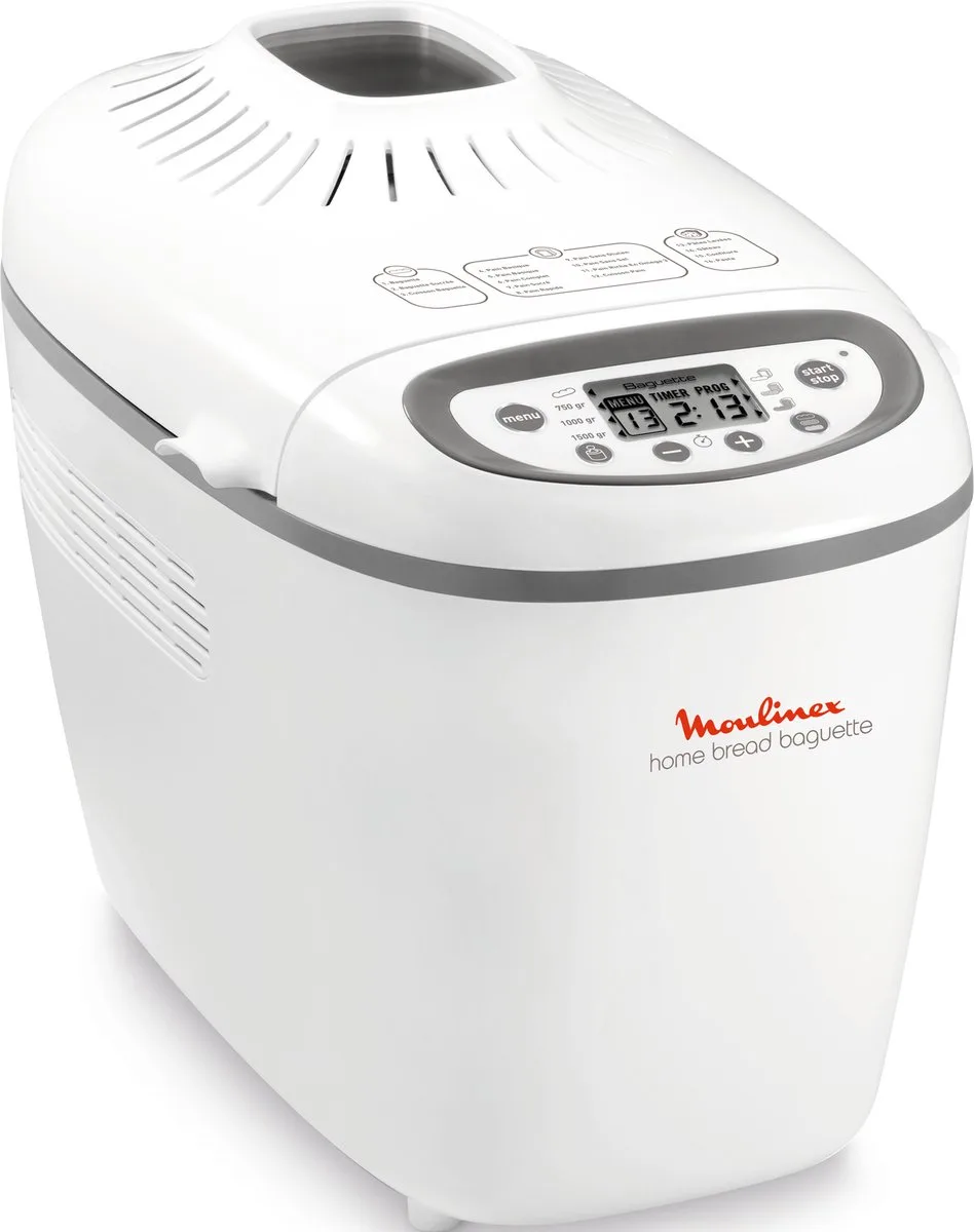Home Bread Baguette OW6101 - Broodbakmachine - 16 programma's von Moulinex in Weiß – Produktfoto