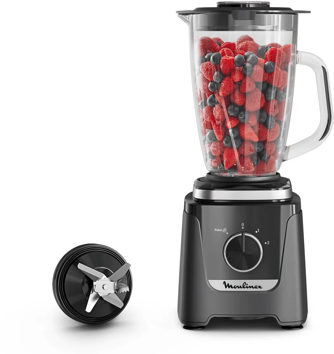 LM5958F0 blender 1,25 l Blender voor op aanrecht 800 W van Moulinex in Zwart – productfoto