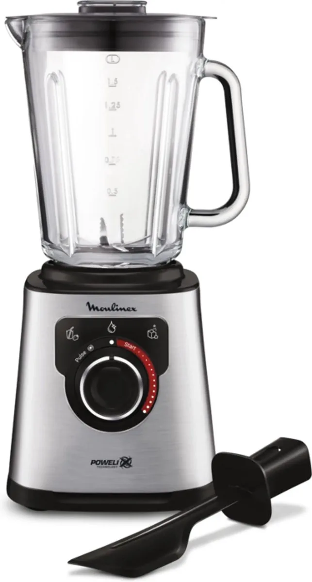 LM871 - Mixer - Grijs Staal - 1200 W - 1,5 L by Moulinex in Roestvrijstaal – product photo