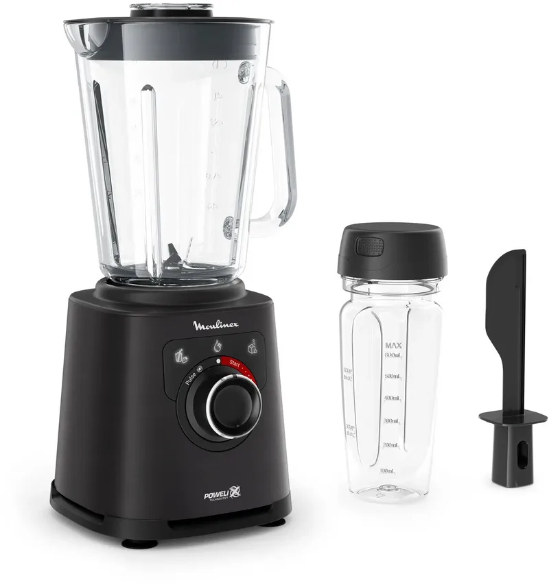 PerfectMix+ LM87G810 blender Blender voor op aanrecht 1200 W von Moulinex in Schwarz – Produktfoto