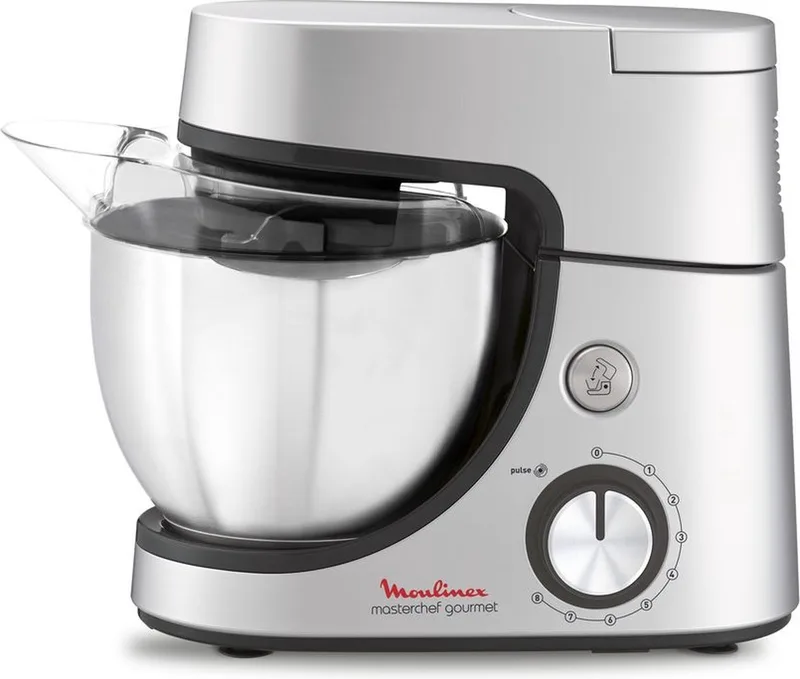 QA519D keukenmachine 1100 W 4,6 l Ingebouwde weegschalen von Moulinex in Silber – Produktfoto