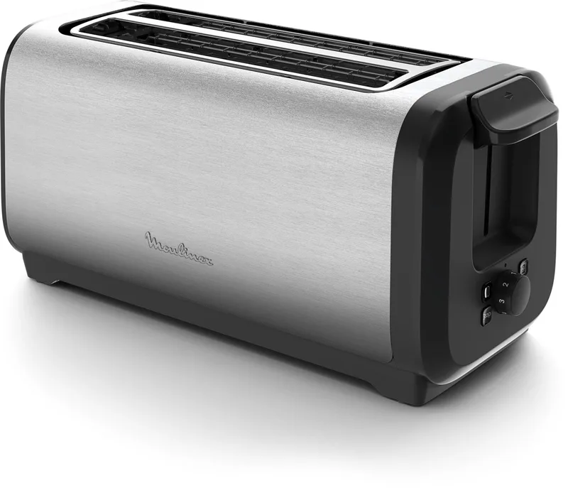 Subito LS5S4DE0 – Broodrooster - 2 lange sleuven – 7 bruiningsstanden – Ontdooifunctie by Moulinex in Silver – product photo