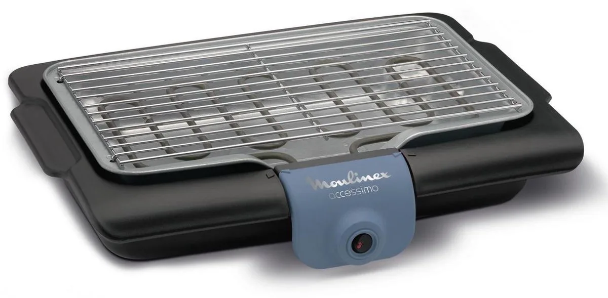 Tefal Accessimo BG134812 - Elektrische Grillplaat van Moulinex in Zwart, Blauw, Zilver – productfoto