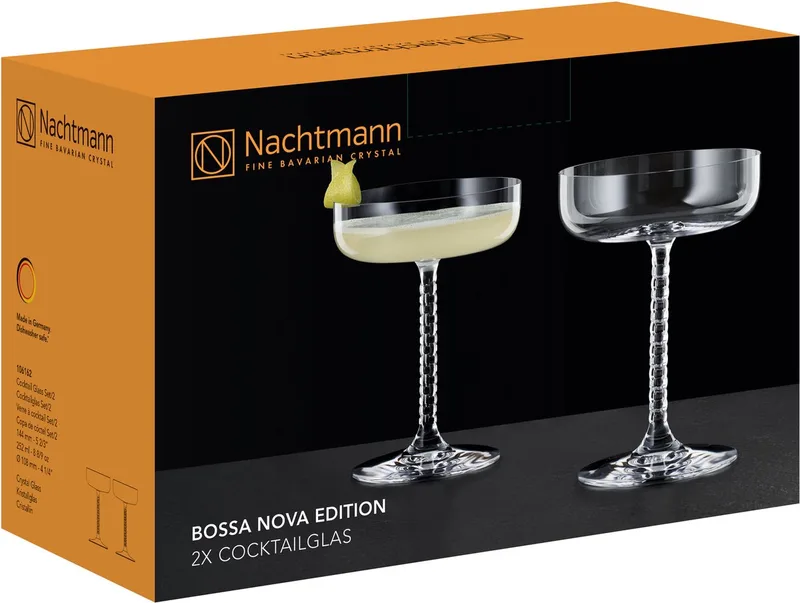 Bossa Nova Edition Cocktail, set van 2, cocktailglas, kristalglas, 252 ml, 106162 van Nachtmann in Transparant – productfoto