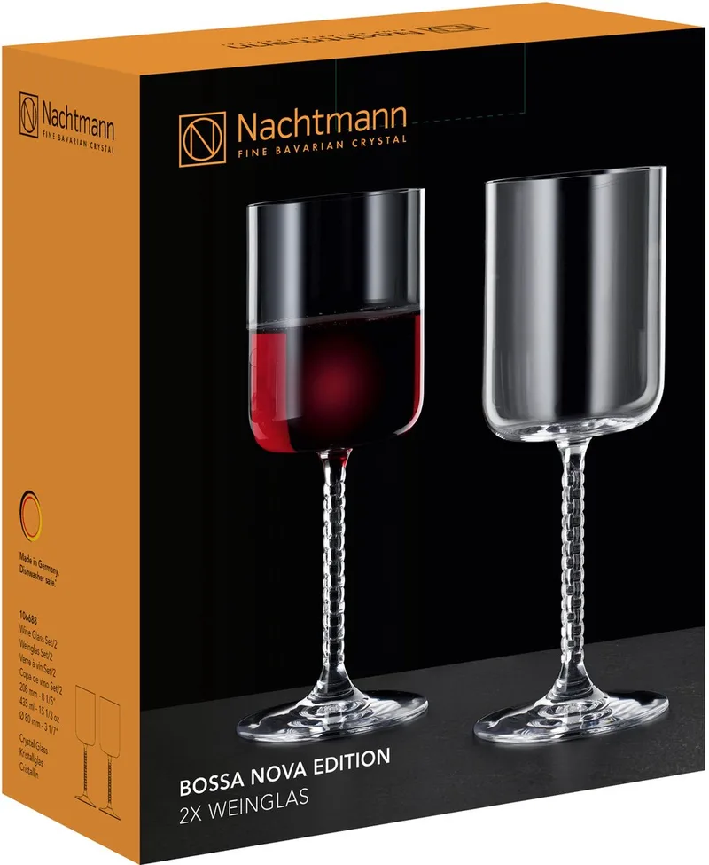 Bossa Nova Edition wijnglas, set van 2, rodewijnglas, cocktailglas, kristalglas, 435 ml, 106688 by Nachtmann in Transparent – product photo