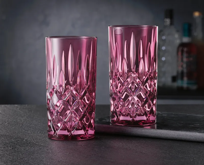 Noblesse Longdrinkglazen 39,5 cl / 395 ml | Set van 2 Stuks | Geschikt voor Cocktails en Frisdrank | Kristal | Vaatwasserbestendig fra Nachtmann i Lilla – produktbillede 2 af 3
