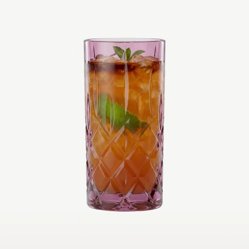 Noblesse Longdrinkglazen 39,5 cl / 395 ml | Set van 2 Stuks | Geschikt voor Cocktails en Frisdrank | Kristal | Vaatwasserbestendig fra Nachtmann i Lilla – produktbillede 1 af 3