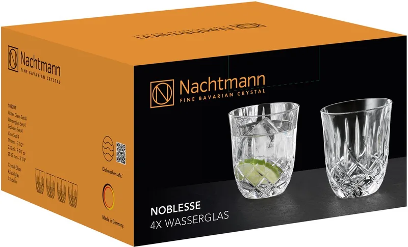 Noblesse waterglas, set van 4, drinkglas, beker, kristalglas, 235 ml, 106707 by Nachtmann in Transparent – product photo