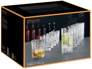 Square Whiskey- en Longdrinkglazen - Set 12-delig - Whiskey - Longdrink by Nachtmann in Transparent – product photo 5 of 5