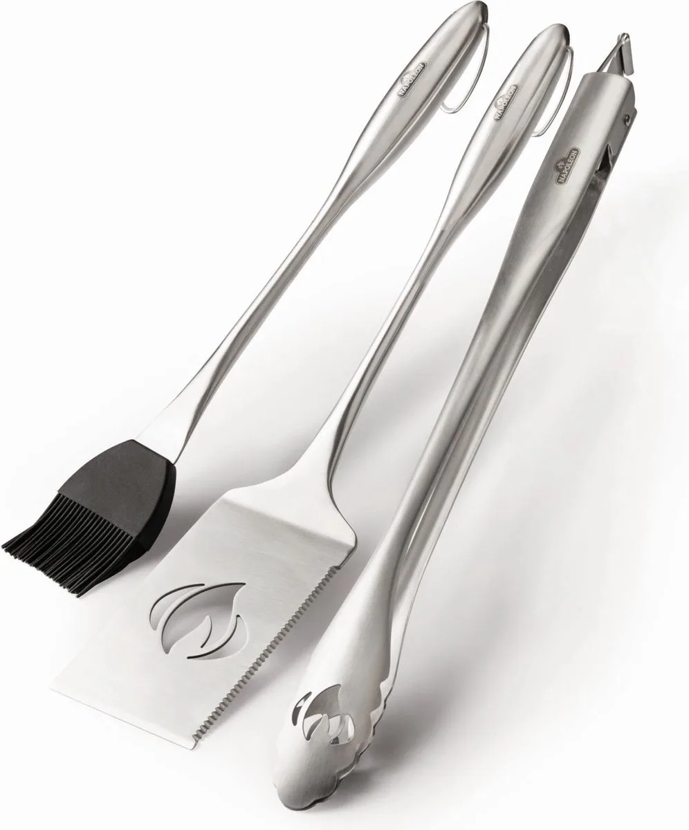 Pro Gereedschapset Van Rvs, 3-Delig - barbecue gereedschap van Napoleon in Zilver – productfoto