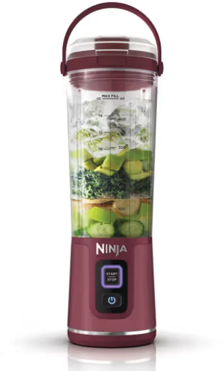 Blast Blender-To-Go - Draagbare Blender - USB Oplaadbaar - 700 Watt Krachtig Vermogen - Smoothie Maker - BC151EUCR by Ninja in Cranberry – product photo