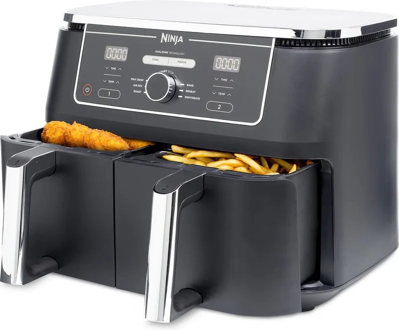 Dubbele Airfryer XXL - 9.5 Liter - 2020 Model - Dual Zone Technologie - AF400EU by Ninja in Black – product photo