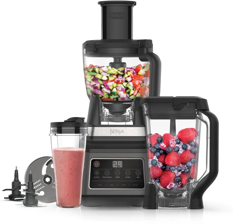 Ninja BN800 3-in-1 Küchenmaschine & Blender mit Auto-iQ Schwarz von Ninja in Schwarz – Produktfoto