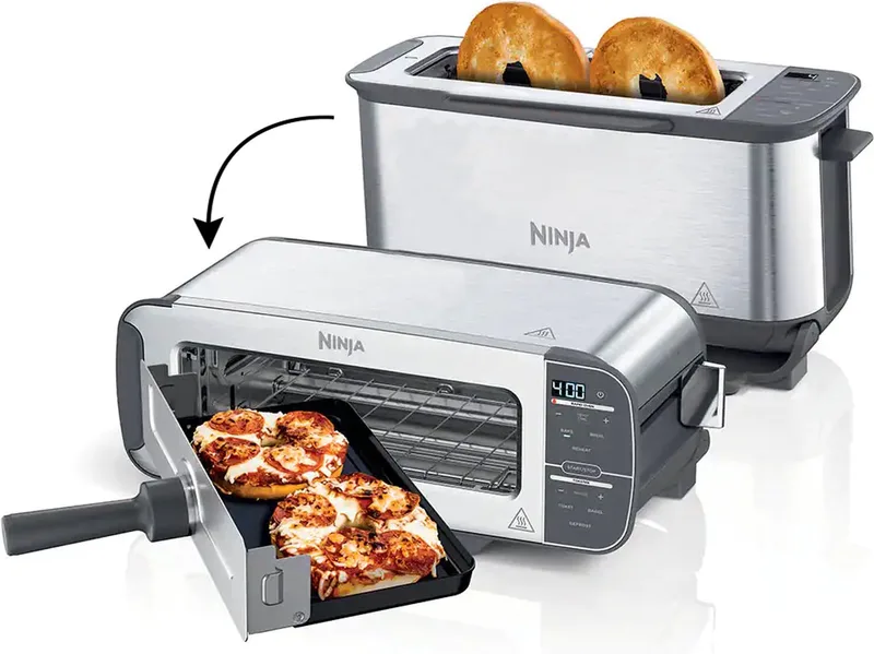 Foodi 3-in-1 Multifunctionele Toaster, Grillplaat en Panini Maker - 7 Roosterstanden - RVS - ST202EU by Ninja in Grey – product photo
