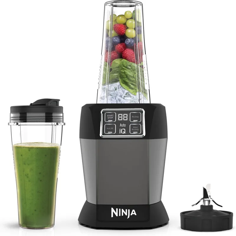 Foodi Luxe Blender en Smoothie Maker - Blender To-Go - 1000 Watt - IJsCrusher - met 2 Mixbekers - BN495EU by Ninja in Anthracite – product photo