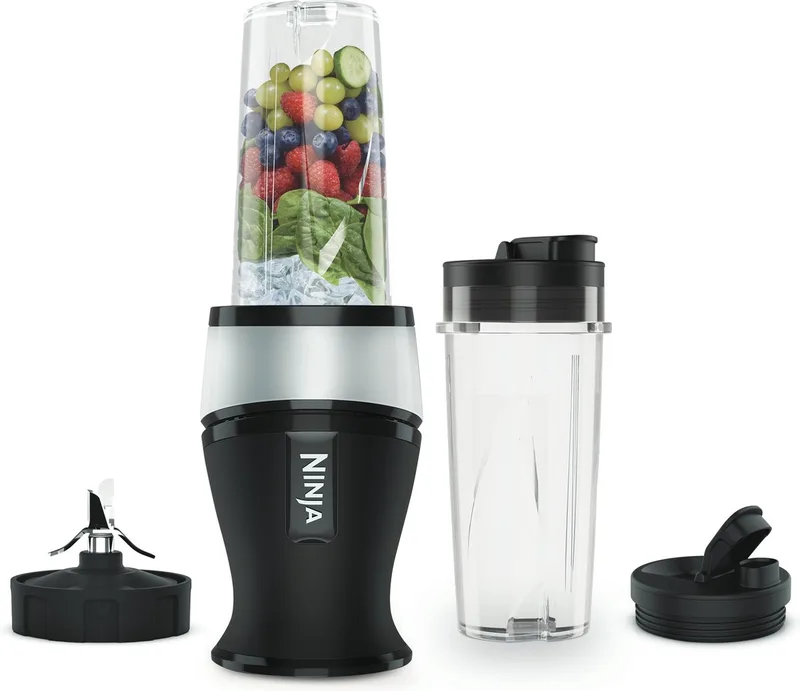 Foodi Nutri Blender - 700 Watt - Inclusief 2 Bekers-to-Go - Compact en Krachtig - QB3001EUS by Ninja in Black – product photo