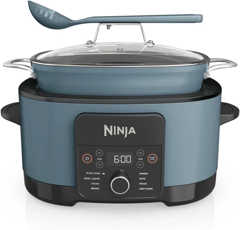 Foodi PossibleCooker PRO 8-in-1 Slowcooker en Multicooker - 8 Liter - Warmhoudfunctie - Ovenbestendige Pan - MC1001EU by Ninja in Blue – product photo