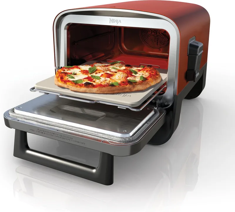 Woodfire 8-in-1 Elektrische Buitenoven, Pizzaoven en BBQ-rookoven - OO101EU von Ninja in Orange – Produktfoto