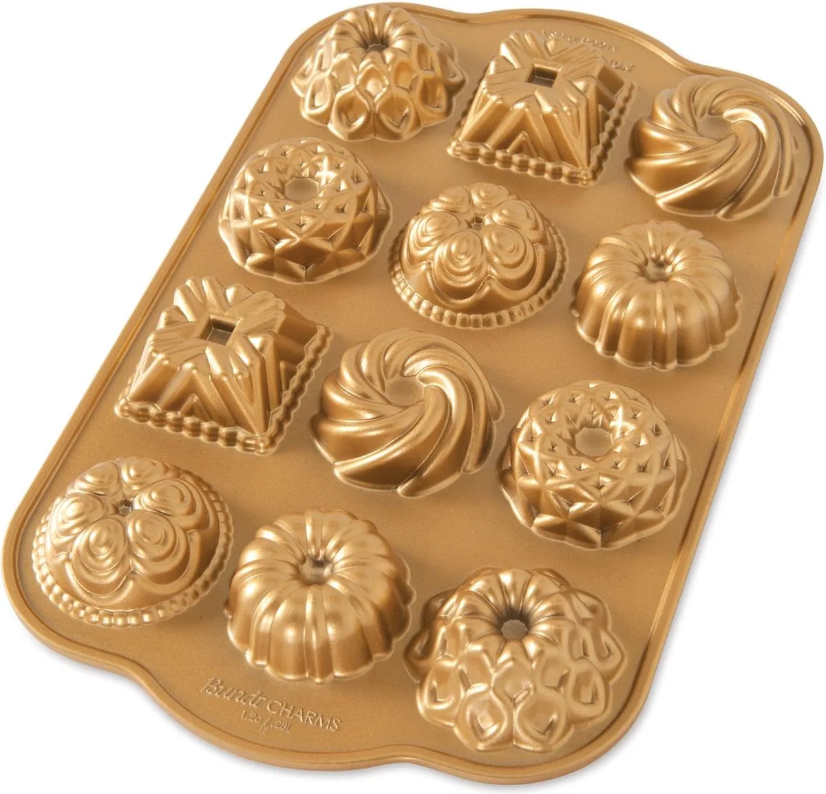 Bakvorm "Bundt Charmes Pan" von Nordic Ware in Gold – Produktfoto