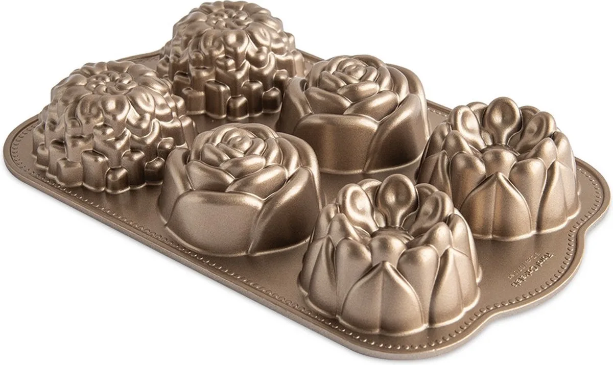 Bakvorm "Floral Cakelet" de Nordic Ware en Parelmoer – photo produit