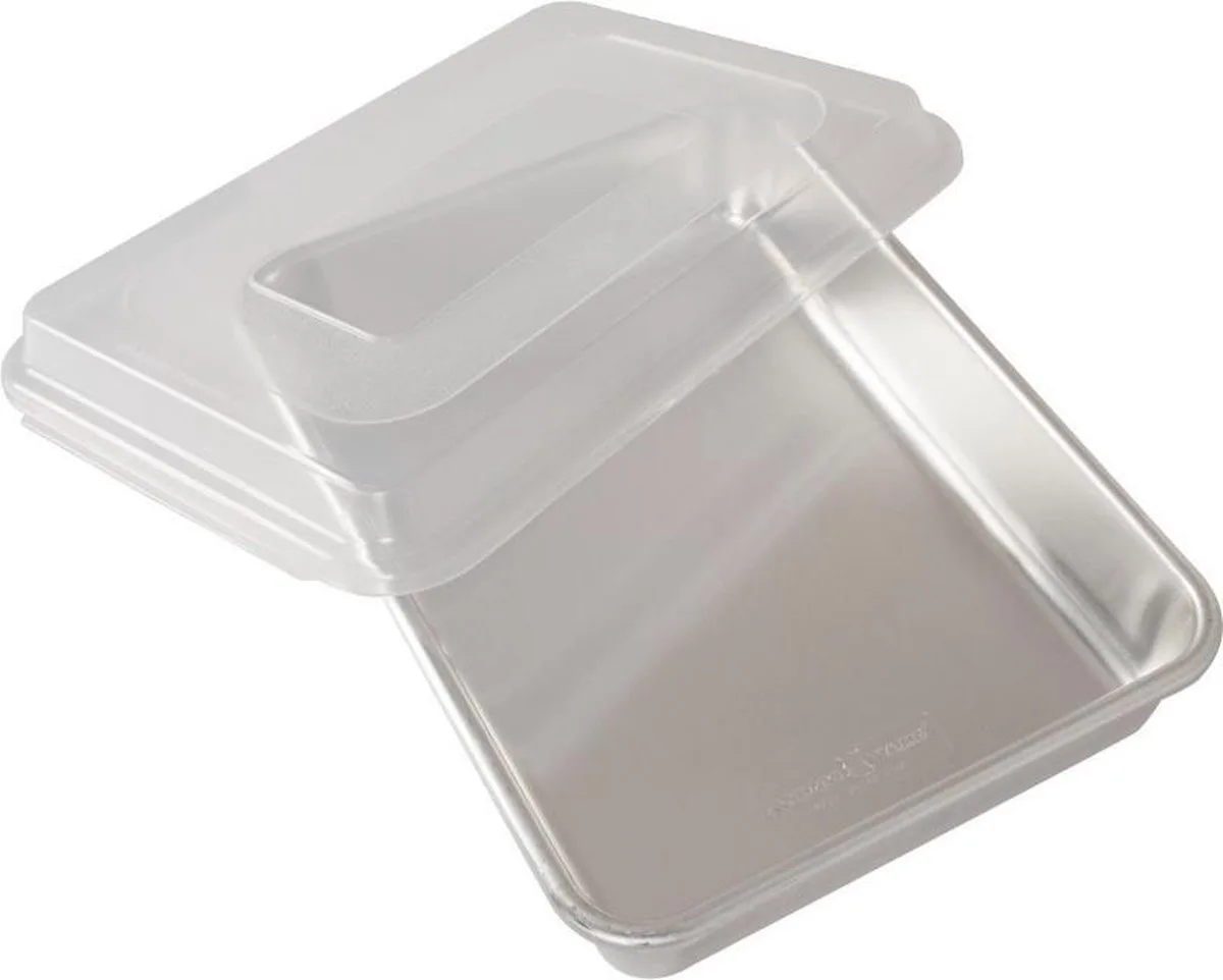 Bakvorm, Rechthoek, met Deksel, 25 x 34 cm, Aluminium, Nordic Ware | Naturals de Nordic Ware en Argent – photo produit