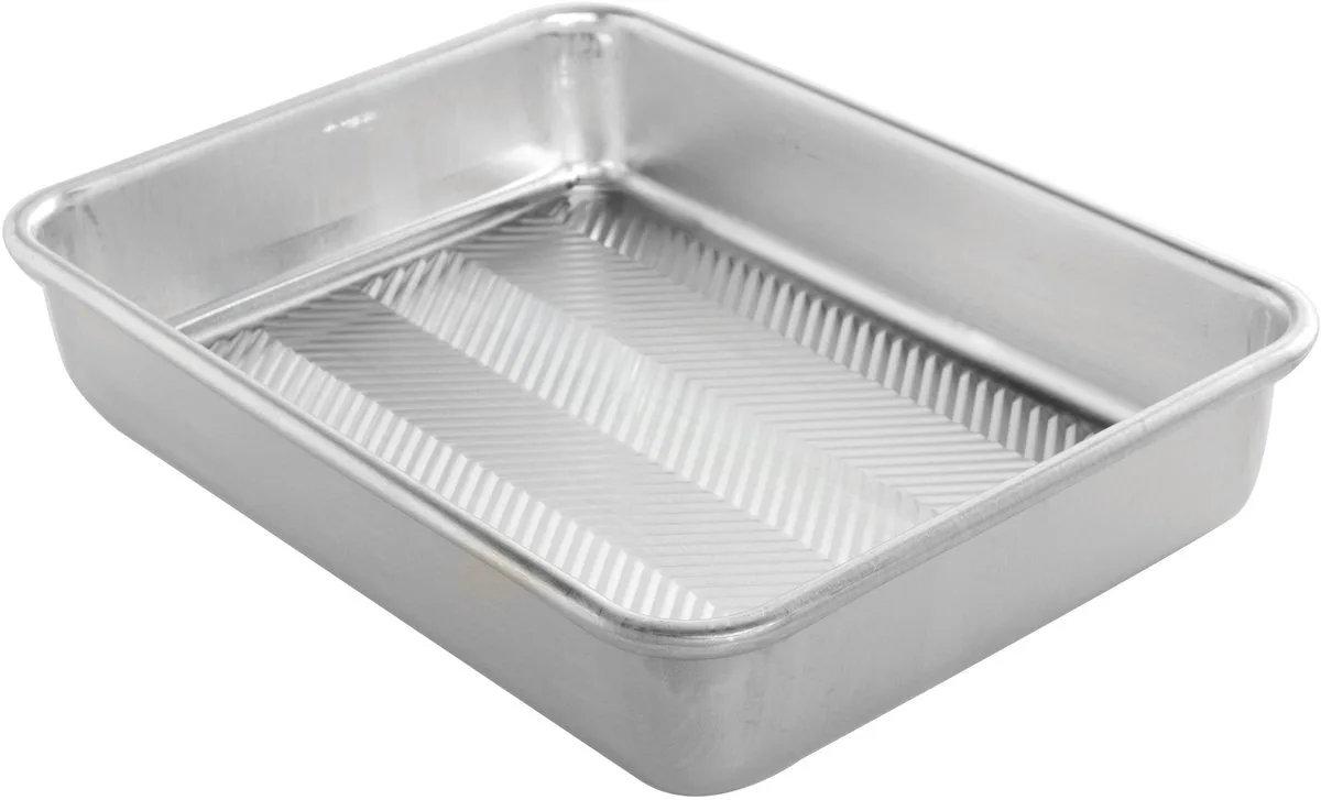 Bakvorm, Rechthoek, met Structuur, 24 x 32 cm, Aluminium van Nordic Ware in Zilver – productfoto