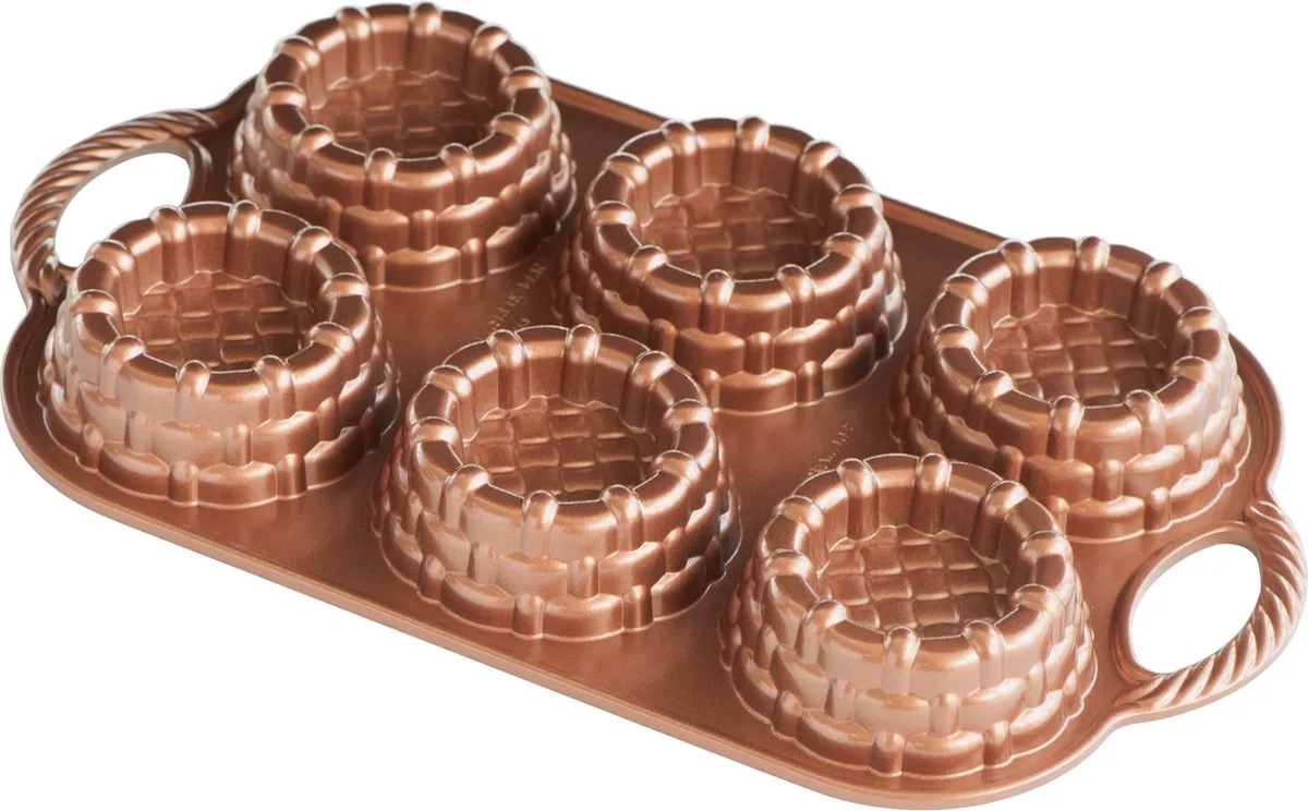 Bakvorm "Shortcake Basket Pan" van Nordic Ware in Parelmoer – productfoto