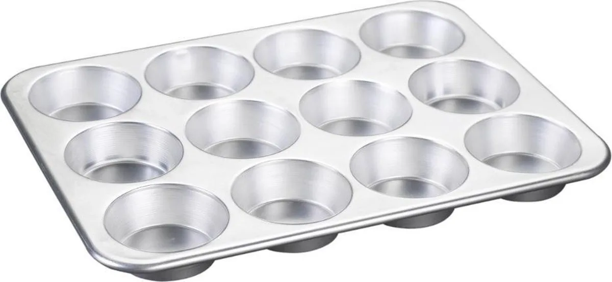 Muffinvorm, 12 Cups, Aluminium van Nordic Ware in Zilver – productfoto