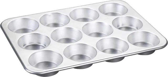 Muffinvorm, 12 Cups, Aluminium