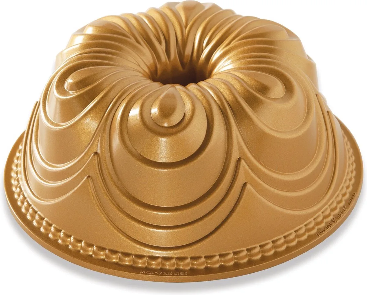 Tulband Bakvorm "Chiffon Bundt Pan" de Nordic Ware en Or – photo produit