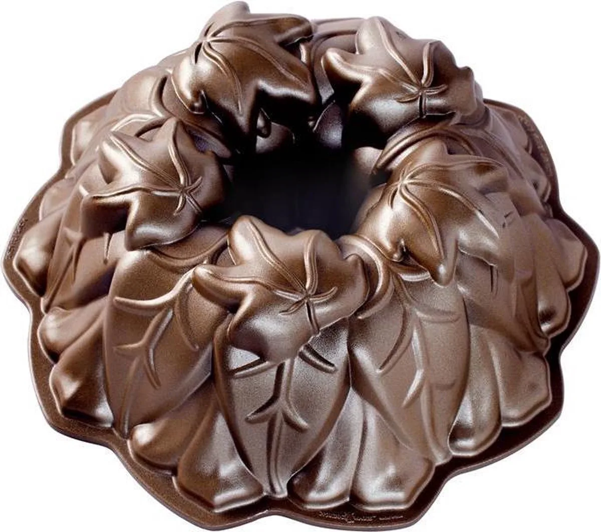 Tulband Bakvorm "Harvest Leaves Bundt Pan" de Nordic Ware en Bronze – photo produit