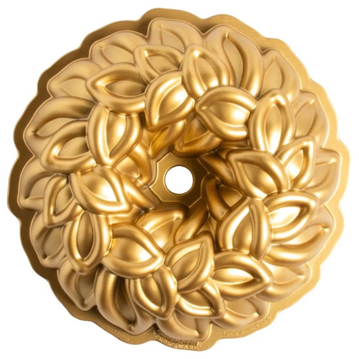 Tulband Bakvorm ''Laurel Wreath Bundt'' van Nordic Ware in Goud – productfoto